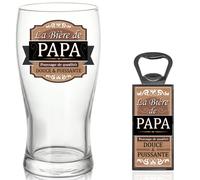 Set Verre à Bière et décapsuleur - Papa