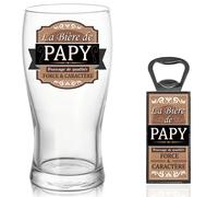 Set Verre à Bière et décapsuleur - Papy