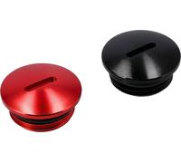 Set: Vis de fermeture sur le couvercle de la boîte de vitesses, en alu noir/rouge avec joints toriques