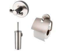 Set WC Bad Haceka Pro 2500 en boîte cadeau inox 1190847