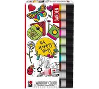 Set Window Color - MARABU - Garden - 10 tubes de 25 ml - Couleurs vives - Pour enfants