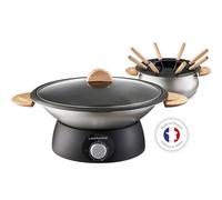Set wok et fondue électrique 900w 8 fourchettes