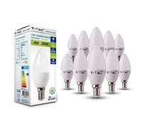 Set x 10 - 4216 - V-TAC - Ampoule LED P45 - Culot E14 - 4W Consommés (Équivalent 30W Incandescent) - Blanc chaud 2700K - 320 lm - 180° Angle de faisceau
