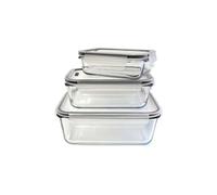 Cook Concept Plat en verre KB5667 pour four – Couvercle à clips, conservation alimentaire résistante