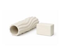 Set yoga - Brique et rouleau - ATHLECIA - Kehlani en Mousse EVA - Taille unique - Blanc crème