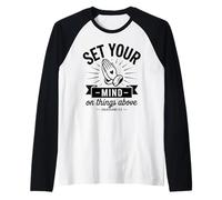 Set Your Mind on Things Above - Verse de la Bible - Foi chrétienne Manche Raglan