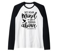 Set Your Mind on Things Above - Verse de la Bible - Foi chrétienne Manche Raglan
