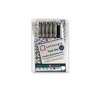 Set zentangle feutres et cartes, 12 pièces bruynzeel z12ptgb