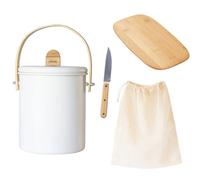 Set zéro déchet (seau à compost Ø 18 x 25 cm, 4,5 litres + planche à découper 23