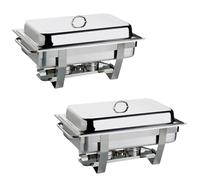 SET1 Chafing Dish Multi-Acier Inoxydable-Double Set de 20 Accessoires Inclus: 4 x 4 x brennpastenbehälter pâte Combustible