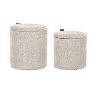Set2 Pouf Cont Katia Light Grey