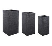 Set3 P.Vase Graffiti Qu Black Tall