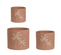 Set3 P.Vase Joele To Palm Brown