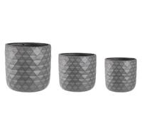 Set3 P.Vase Pyramide To Anthracite