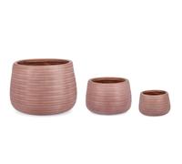 Set3 P.Vase Tressage To Terracotta