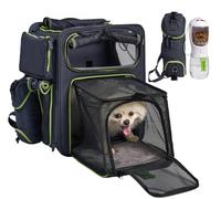 Set4Pets Sac à dos de transport extensible pour petit chien, imperméable et respirant, siège auto pour chien et chat