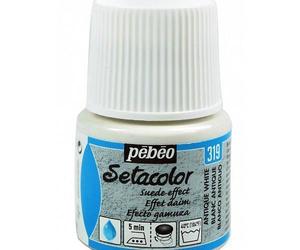 Setacolor 45 Ml 3d Effet Daim - Blanc Antique, Pébéo, Classic Textile Couleurs, De La Soie