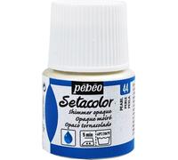 Pébéo 295044 Setacolor Opaque 1 Flacon Perle Moiré 45 ML, Blanc