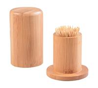 Setaria Viridis Porte-cure-dents portable en bambou de haute qualité (couleur bois)