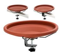 Setauoo Bain d'oiseaux, mangeoires à oiseaux pour balustrades, bols amovibles pour colibri, fontaines de piscine, étangs pour mur, clôture, patio, porche, jardin, appartement extérieur