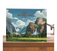 Setauoo Calendrier Mensuel 2026 Parcs Nationaux, Agenda Planification Paysages Naturels 2026, Collection Superbes Photos pour Amoureux de la Nature Idéal Salon Bureau Cuisine