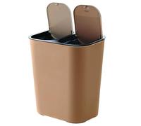 Setauoo Double Poubelle | Classification Sèche Et Humide Avec Bac | Poubelle 18L à Couvercle Bouton-Poussoir pour Cuisine Jardin Salle de Bain
