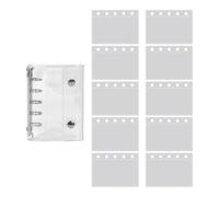Setauoo Lot de 10 feuilles de papier en PVC transparent avec couverture transparente à 5 anneaux | Papier pour carnet de notes - Collection d'artisanat pour route, voiture, avion, voyage, scrapbooking