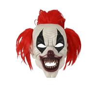 Setauoo Masque de Tête de Clown | Costumes d'Halloween Effrayants avec une Perruque Rouge - Accessoires de Déguisement pour Fêtes de Noël, Événements de Jeux, Représentations, Réunions Familiales,