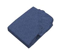 SETEX 1110 180200 407 306 SE0 Drap-Housse en Flanelle mélangée 90% Coton/env. 10% Polyester Bleu Marine 180 x 200 cm