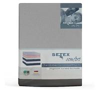 SETEX 1210090200407038 Drap Housse en Flanelle,100% Coton, Argent, 90 x 200 cm