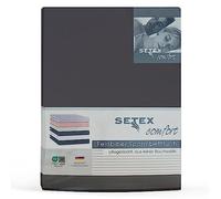 SETEX 1210090200407227 Drap Housse en Flanelle,100% Coton, Anthracite, 90 x 200 cm