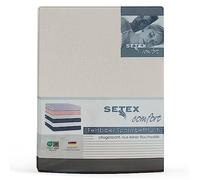 SETEX Spannbettlaken, Coton, Naturel, 140 x 200 x 25