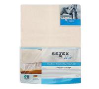 SETEX 1607080200001002 Protège-Matelas en Molleton 80 x 200 cm, élastiques aux Angles, 100% Coton, Basique, Naturel
