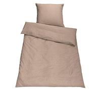 SETEX Chambray 1820 155220 900 452 (SE0) Housse de Couette + Taie d'oreiller 90% Coton Beige 220 x 155 cm