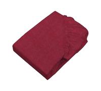 SETEX Drap-Housse en Flanelle mélangée - 200 x 200 cm - Environ 90% Coton - 10% Polyester - Rouge foncé