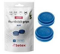 Setex Gecko Grip Couvre-Grips pour joysticks, pour PS5, PS4, Xbox One, Switch Pro, Steam Deck, Grips antidérapants microstructurés pour Sticks analogiques, (1 Paire) Bleu, Couvre-Grips Uniquement.