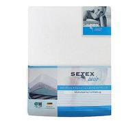 SETEX Sergé Protège-matelas molletonné, drap-housse, 90 x 200 cm, 100% Coton, Basic, Blanc, 1308 090200 404 002