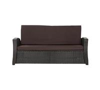 Setgarden® Coussin d'assise pour banc de jardin en polyrotin - Coussin d'assise confortable pour bancs de jardin - Idéal pour balancelle - Marron - 160 x 50 x 50 cm