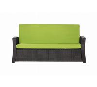 Setgarden® Coussin d'assise pour banc de jardin en polyrotin - Coussin d'assise confortable pour bancs de jardin - Idéal pour balancelle - Citron vert - 150 x 50 x 50 cm