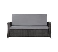 Setgarden® Coussin d'assise pour banc de jardin, en rotin synthétique, confortable, pour bancs de jardin, balancelle - Gris clair - 110 x 50 x 50 cm