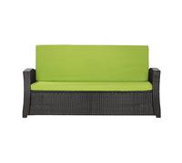 Setgarden® Coussin d'assise pour banc de jardin, en rotin synthétique, confortable, pour bancs de jardin, balancelle - Citron vert - 140 x 50 x 50 cm
