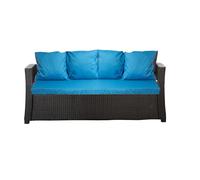 Setgarden® Coussin d'extérieur pour banc de jardin en polyrotin - Coussin d'extérieur - Pour balancelle hollywoodienne - Bleu - 170 x 60 x 50 cm