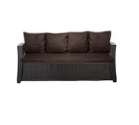Setgarden® Coussin d'extérieur pour banc de jardin - Pour banc de jardin - Coussin d'extérieur - Pour balancelle en rotin - Marron - 170 x 50 x 50 cm