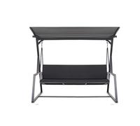 Setgarden Coussin pour balancelle hollywoodienne - 7 cm d'épaisseur - Avec coussins d'assise et de dossier - Housse amovible - Réversible - Anthracite - 170 x 50 x 50 cm