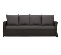 Setgarden® Coussin pour banc - Coussin de siège extérieur pour banc de jardin en polyrattan - Coussin de banc pour balancelle en rotin, siège en rotin (Anthracite, 170 x 60 x 50 cm)