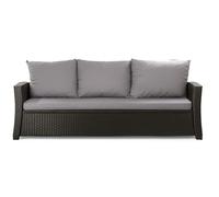 Setgarden® Coussin pour banc - Coussin de siège extérieur pour banc de jardin en polyrattan - Coussin pour banc de jardin pour balancelle en rotin, Banc de jardin en rotin (Gris clair, 160 x 60 x 50