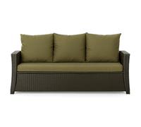 Setgarden® Coussin pour banc - Coussin de siège extérieur pour banc de jardin en polyrattan - Coussin pour banc de jardin en polyrattan pour balancelle Hollywood en rotin (Vert, 160 x 50 x 50 cm)