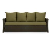 Setgarden® Coussin pour banc - Coussin de siège extérieur pour banc de jardin en polyrattan - Housse de coussin pour banc de jardin en rotin pour balancelle en rotin (Vert, 170 x 60 x 50 cm)