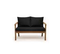 Setgarden® Coussin pour banc de jardin avec dossier - Set - Coussin double face pour balançoire et banc - Disponible en différentes couleurs et tailles (noir, 120 x 60 x 50 cm)