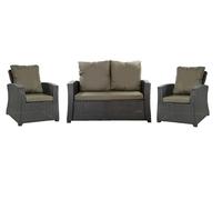 Setgarden® Ensemble de coussins de jardin en rotin de 4 à 5 places, pour canapé, chaise à bascule et salon, confortables pour intérieur et extérieur, polyester - Imperméable (vert, 110 x 60 x 50 / 2 x